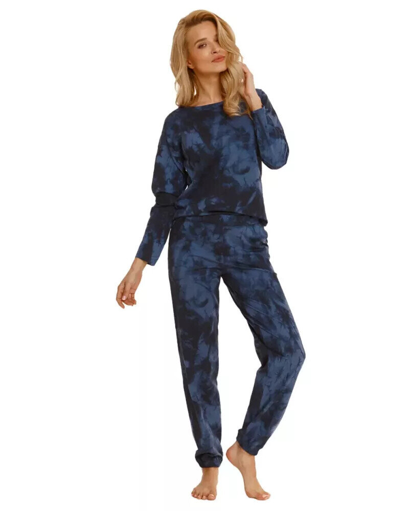Modré květované pyžamo pro ženy - Taro, L i10_P66300_2:90_
