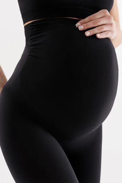 Těhotenské legíny s vysokým pasem - Černá