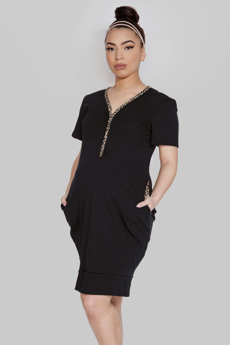 Dámské těhotenská a kojící noční košile MAMA DRESS Mitex, Grey XL i170_MAMADRESS-GREY-XL