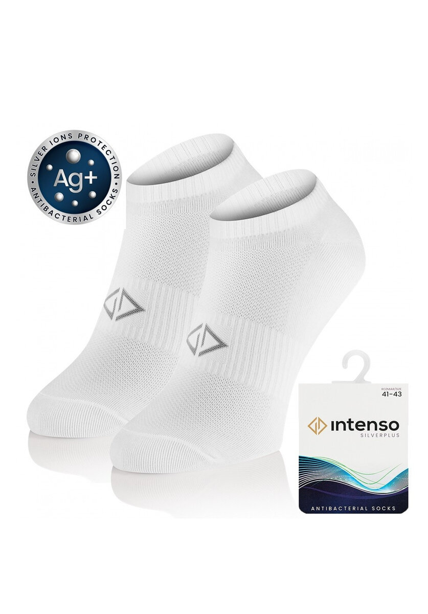 Stříbrné antibakteriální ponožky pro muže a ženy, bílá 35-37 i384_23900047