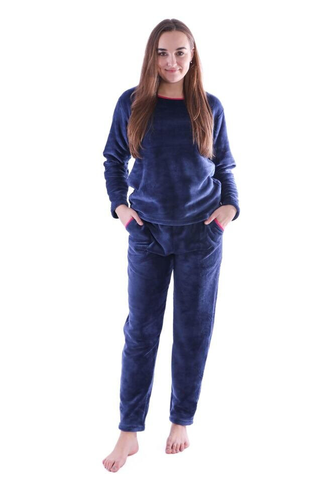 Dámské hřejivé pyžamo 55862U tmavě modré De Lafense, modrá XL i43_76469_2:modrá_3:XL_