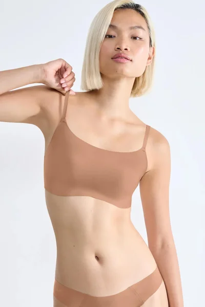 Bezkosticová podprsenka ZERO Feel Ultra Bra - hnědá