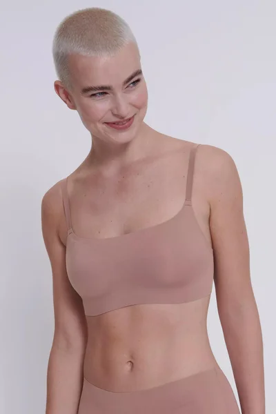 Bezkosticová podprsenka ZERO Feel Ultra Bra - hnědá