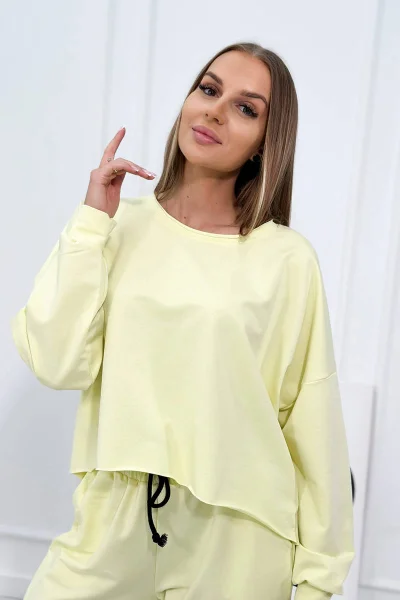 Žlutý set mikina a kalhoty K-Fashion