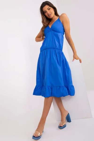 Letní šaty s obálkovým výstřihem a volánkem - Bella Flora
