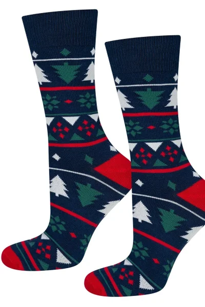 Ponožky Soxo - ozdobná krabička, vánoční stromeček