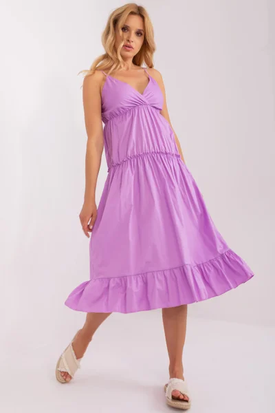 Letní šaty s obálkovým výstřihem a volánkem - Bella Dream