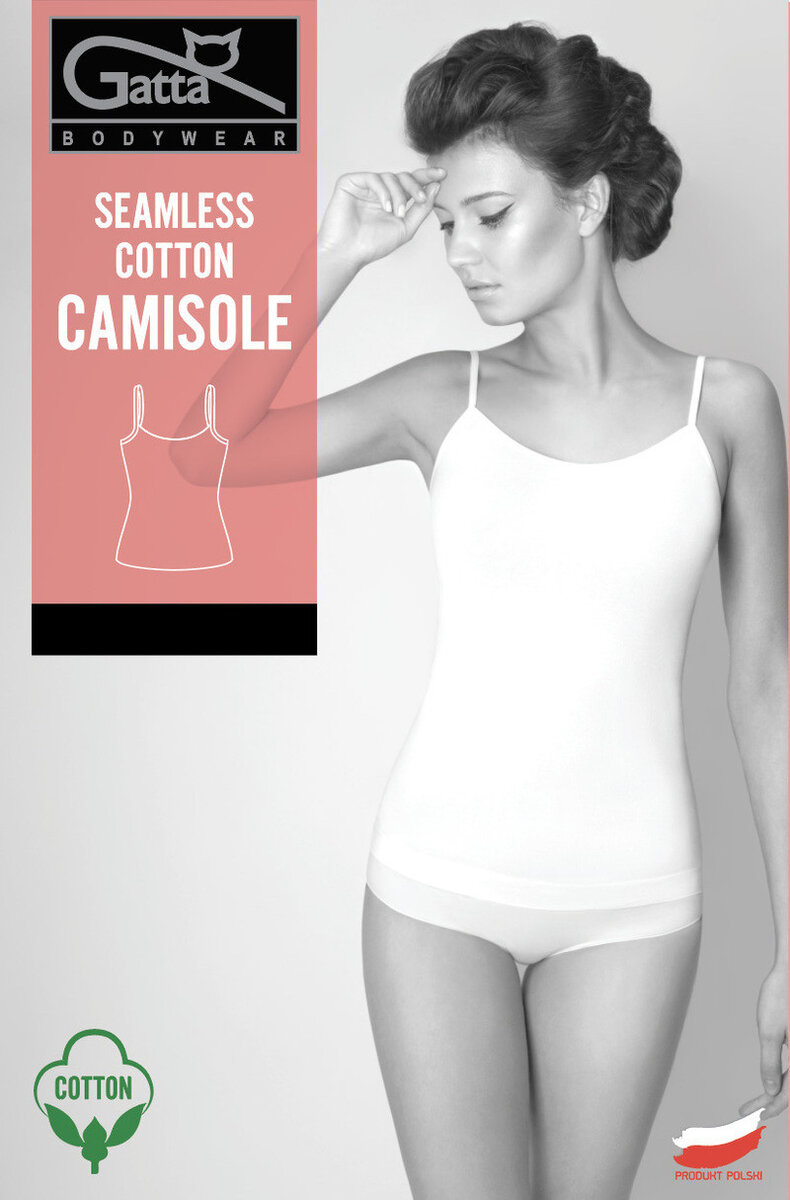 Dámská košilka CAMISOLE COTTON - GATTA BODYWEAR, bílá M i170_0042405S3705