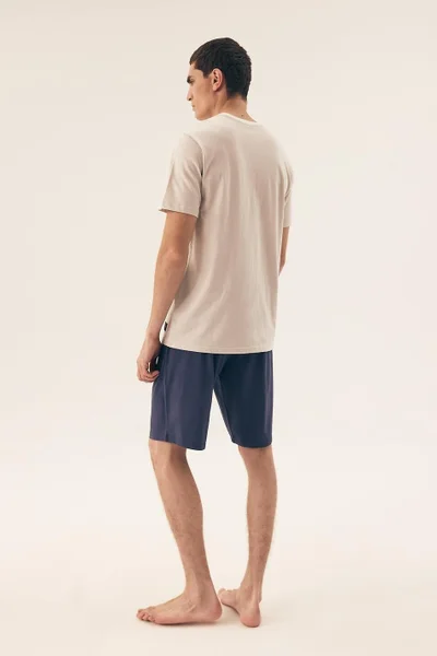 Navy Stripe Pánské Pyžamo Henderson - Krátký Rukáv