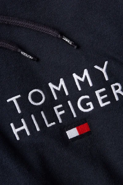 Sportovní mikina LOGO ZIP-THRU HOODY tmavě modrá - Tommy Hilfiger