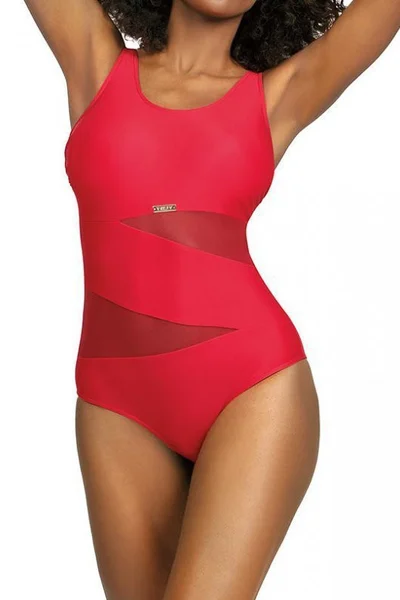 Červené dámské plavky Self - Fashion sport