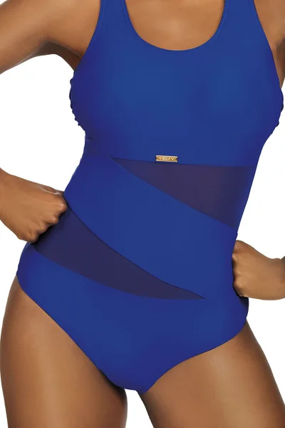 Modré dámské plavky Self s vyjímatelnými košíčky
