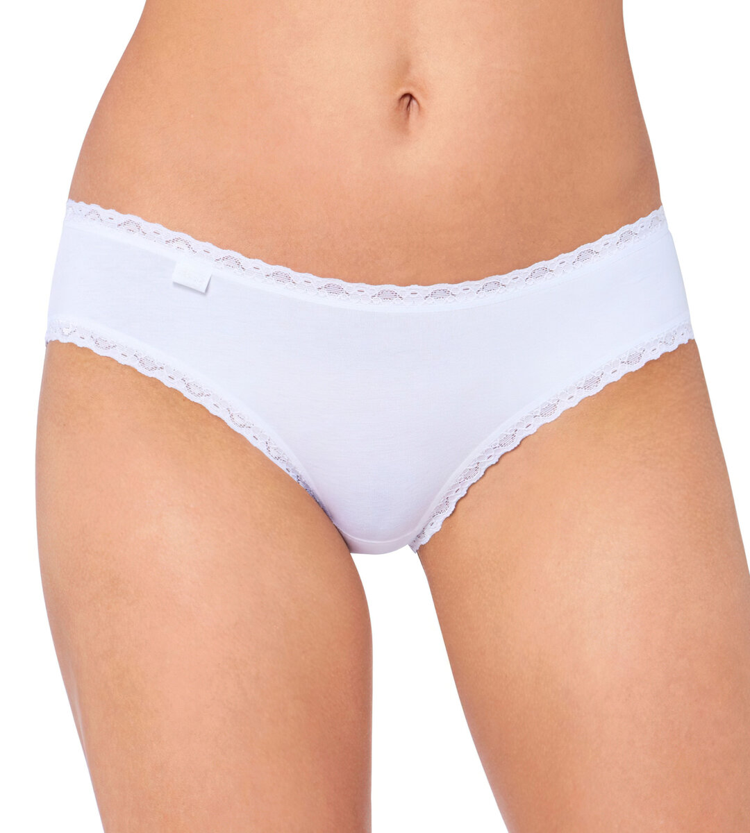 Dámské kalhotky 663 Cotton Lace Hipster bílé - Sloggi, bílá (0003) 0036 i147_82601473