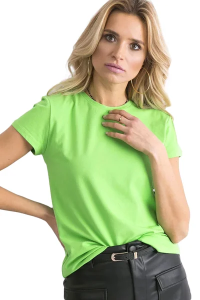 Dámské obyčejné světle zelené tričko FPrice