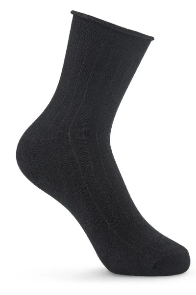 Široké černé dámské ponožky BE SNAZZY