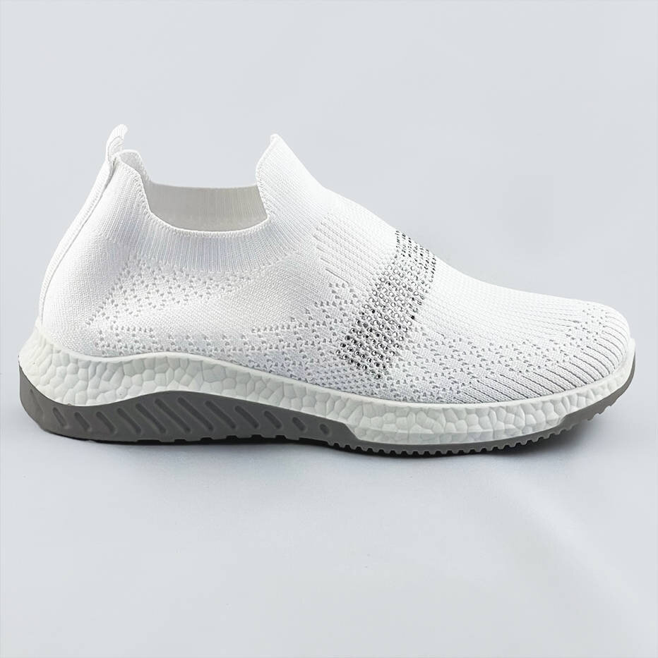 Bílé ažurové dámské boty se zirkony Y536S COLIRES, odcienie bieli XL (42) i392_19718-B