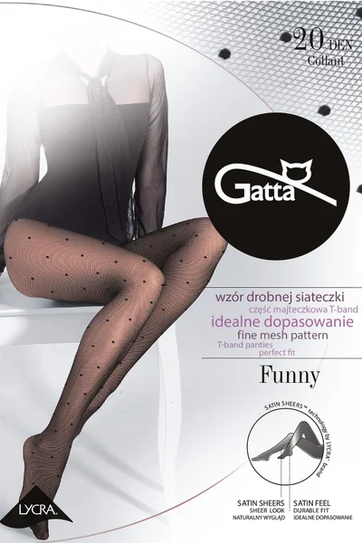 Fantazie dámské síťované punčochové kalhoty Gatta 5XL