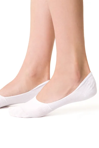 Dámské bavlněné ponožky ťapky Steven 058 - bílé