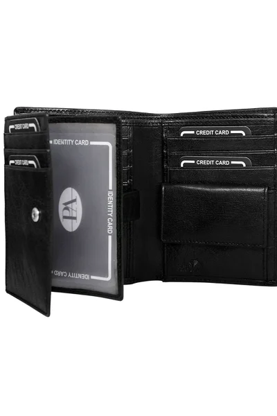 Klasická černá kožená peněženka pro muže FPrice