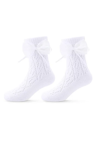 Průsvitné dětské ponožky s mašlí BE SNAZZY
