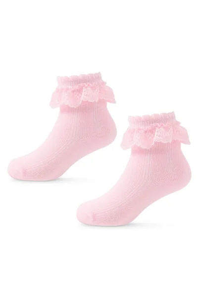 Krátké dětské ponožky s volánkem