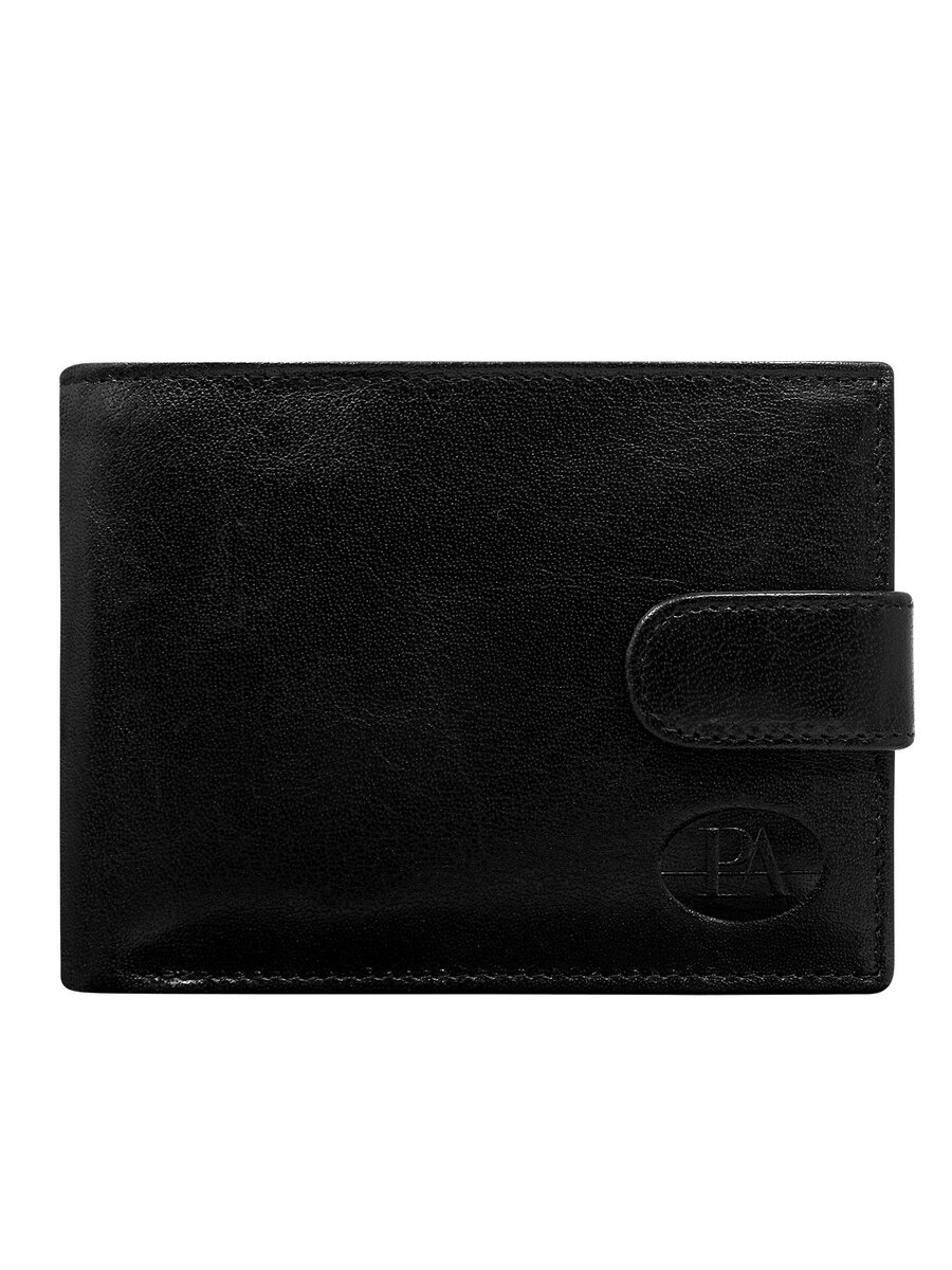 Pánská černá kožená horizontální peněženka FPrice, jedna velikost i523_2016101472927