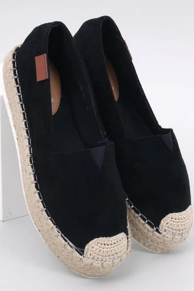 Elegantní eko-semišové espadrily Inello s plátěnou podrážkou