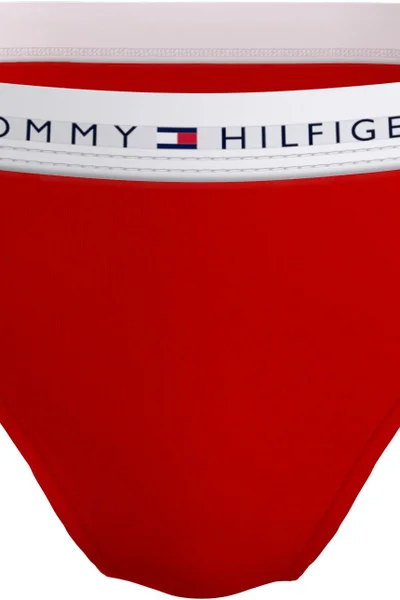 Červené klasické dámské kalhotky s logem Tommy Hilfiger