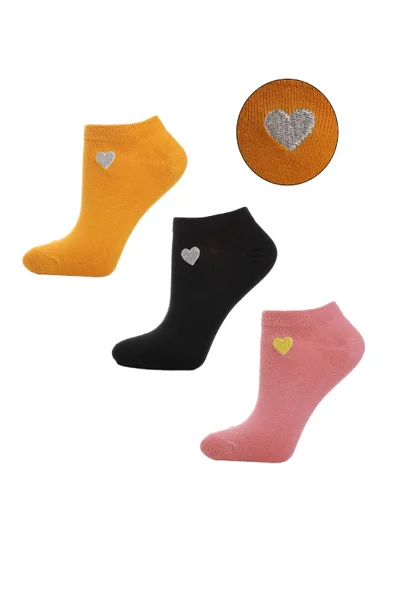 Lesklá srdcová kolekce dámských ponožek