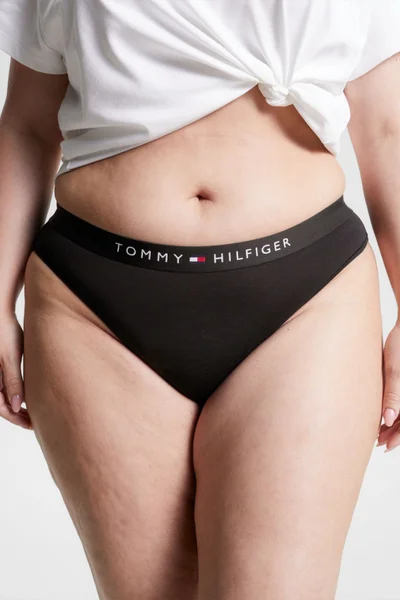 Sportovní černé dámské kalhotky s logem Tommy Hilfiger