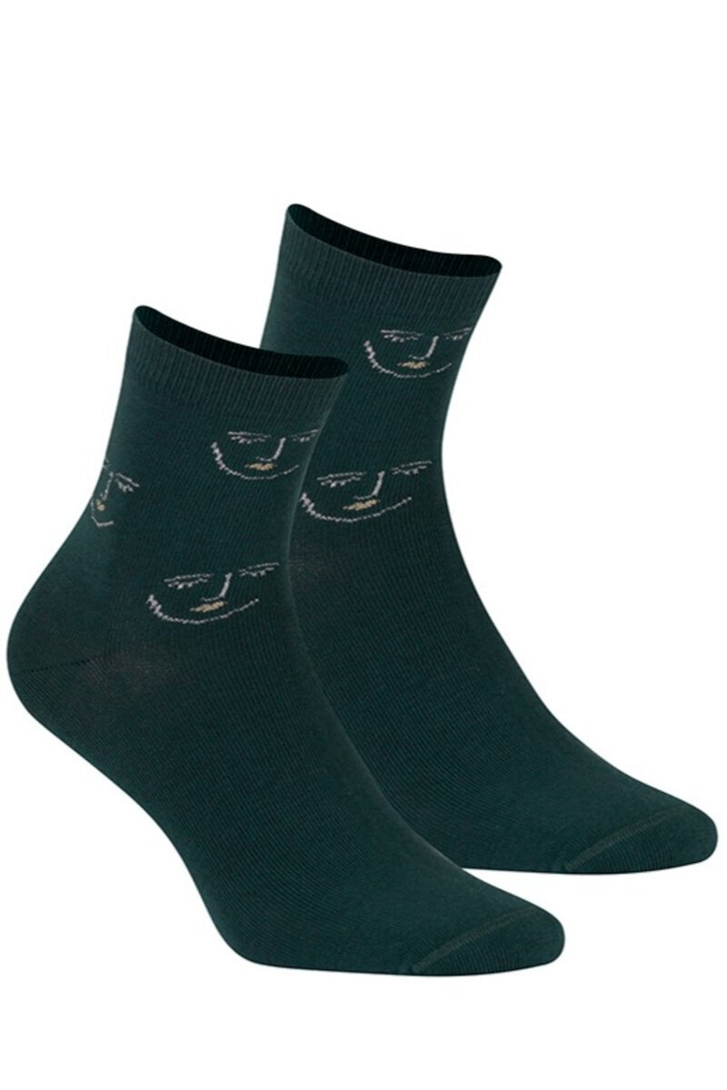 Dámské vzorované ponožky Z258Y Wola, zelená UNI i170_W84140994000V84