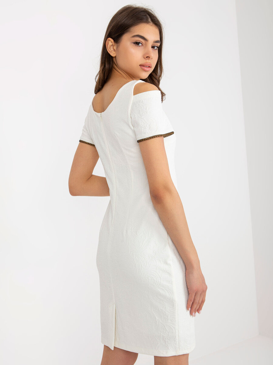 Krémové dámské šaty FPrice s NU SK vzorem, 42 i523_2016103379057