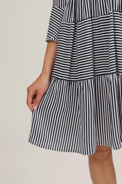 Dámské Mini Šaty Madison Navy Stripes - Benedict Harper