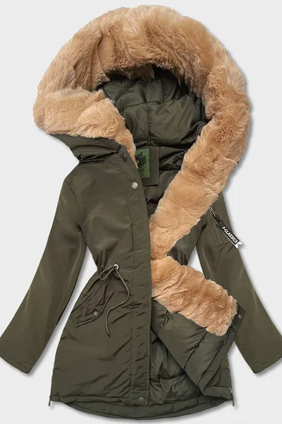 Dámská zimní parka Khaki CANADA Mountain