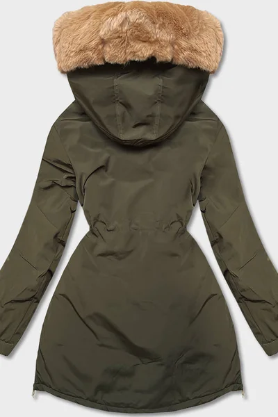 Dámská zimní parka Khaki CANADA Mountain