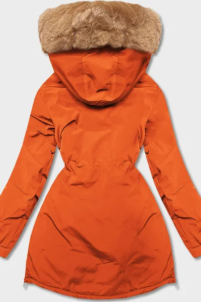 Oranžová zimní parka s kapucí CANADA Mountain