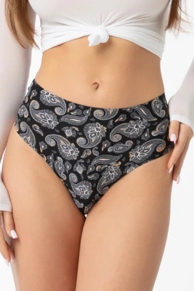 Černá tanga PAISLEY MAXI Julimex