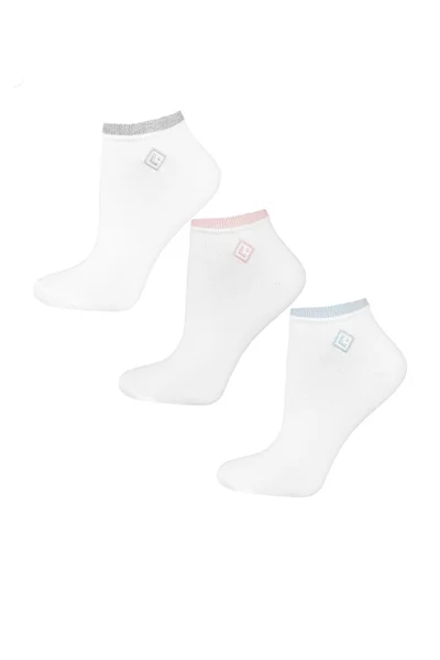 Jemné dámské ponožky s kontrastním lemem