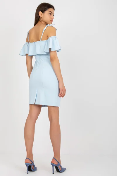 Modré dámské šaty NU SK od FPrice s délkou 94 cm
