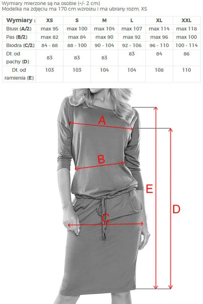 Dámské červené sportovní puntíkované šaty se zavazováním a kapsičkami 13-98 model 56162