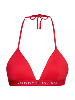 Červený dámský plavkový vršek s trojúhelníkovými polštářky - Tommy Hilfiger, XL i652_UW0UW04109XLG005