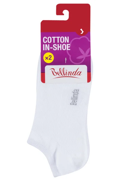 Dámské krátké ponožky 2 páry COTTON IN-SHOE SOCKS 2x - Bellinda - bílá