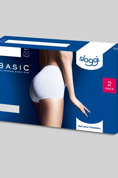 Dámské kalhotky Sloggi Basic+ Maxi 2P bílé