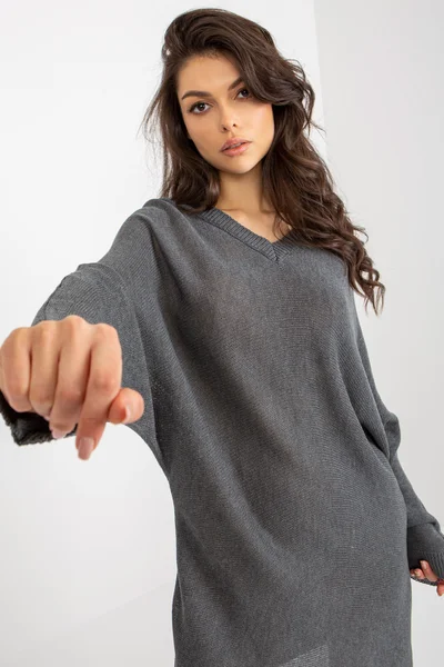 Šedý dámský svetr s dlouhým rukávem - Elegantní kousek od FPrice