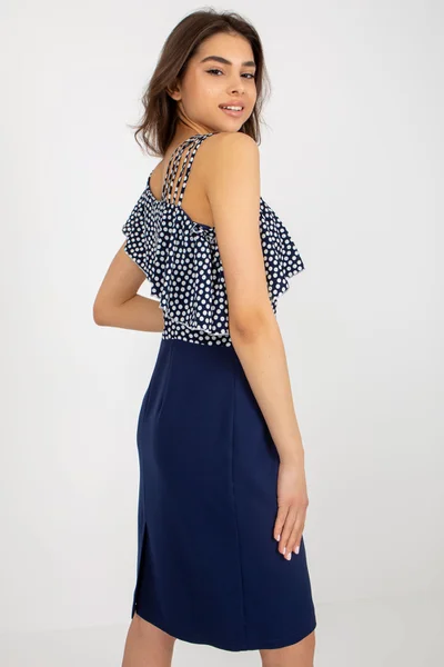 Modré dámské šaty NU SK od FPrice s elegantním střihem