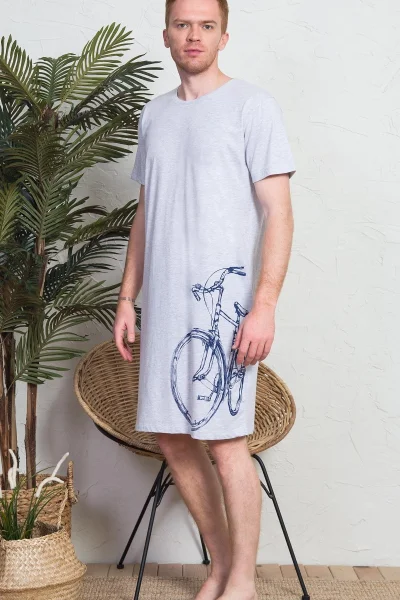 Pánská noční košile s krátkým rukávem Bicykl Cool Comics