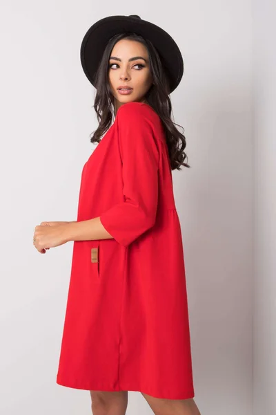 Dámské červené volné šaty FPrice