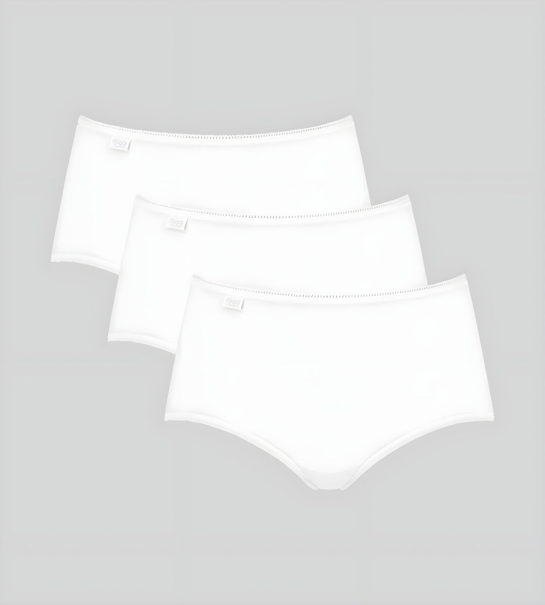 Dámské kalhotky Sloggi F024 Cotton Midi C3P bílé, WHITE 44 i343_10167191-0003-44
