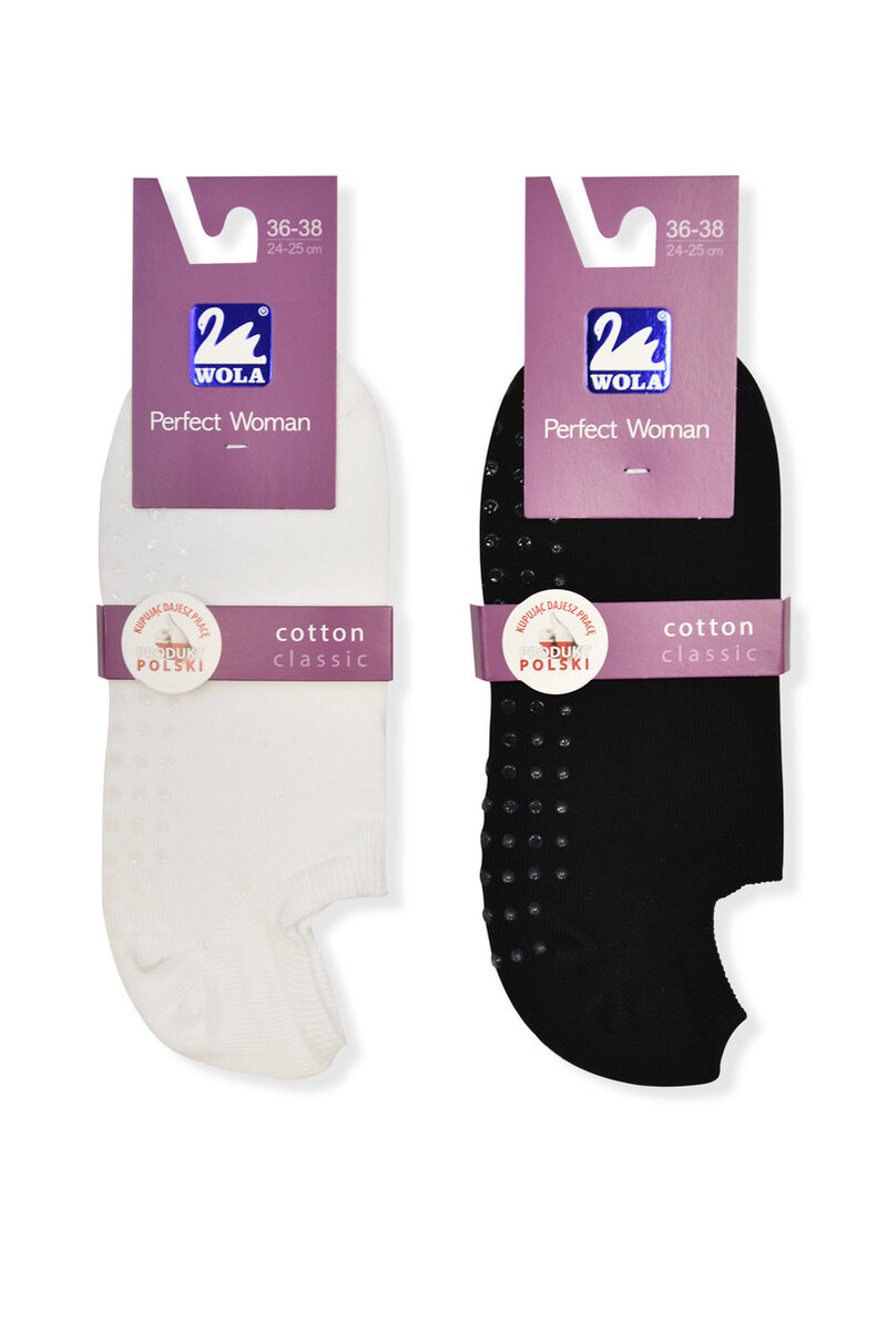 Hladké dámské ponožky + ABS Wola, černá 33/35 i170_W81033001022G95