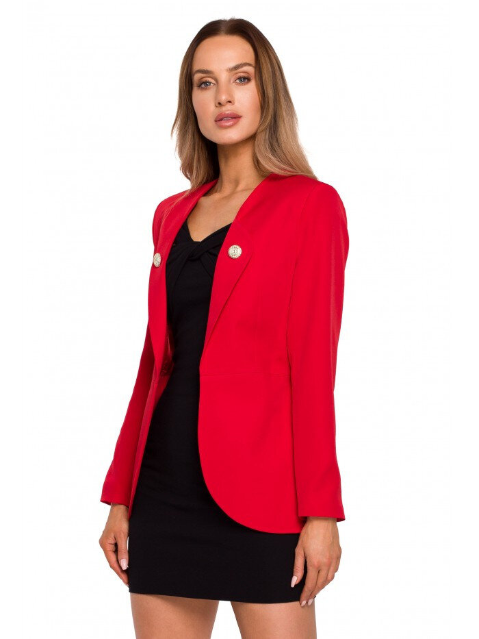 Červené elegantní sako pro dámy - Moe, EU M i529_2450109930029548880